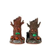 Lemax Spooky Town - Haunted Tree Trunks, Set Of 2, B/O (4.5V)